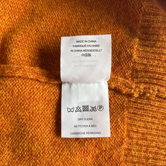 New Men’s J. Crew Burn Orange 100% Lamb Wool Pullover size L - Picture 11 of 11